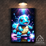 Pokemon Squirtle framed wall art with black frame – DeskCave
