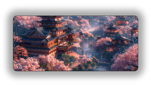Sakura Town gaming mouse pad design — DeskCave™ artwork preview
