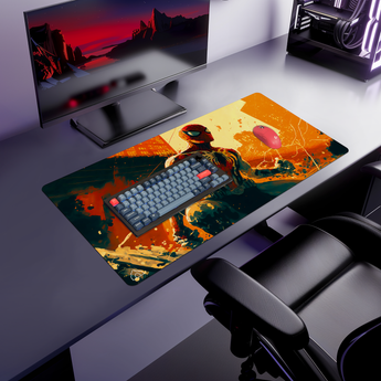 Spider Warrior mouse pad, 900 × 400 mm – DeskCave™